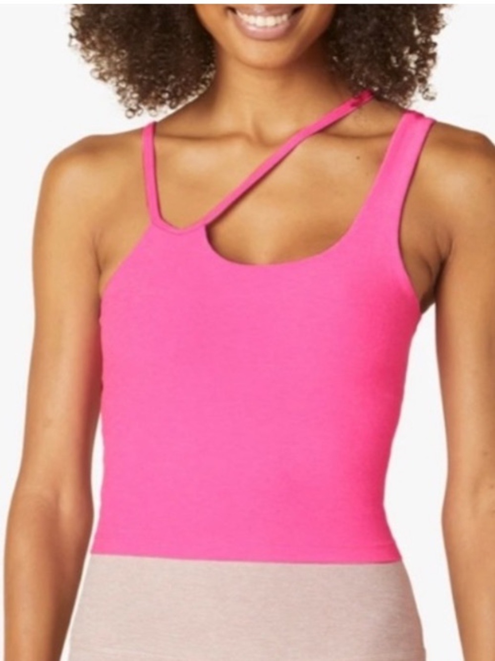 Beyond Yoga Spacedye shapeshifte crop tank asymmetrical strap detail sz L
